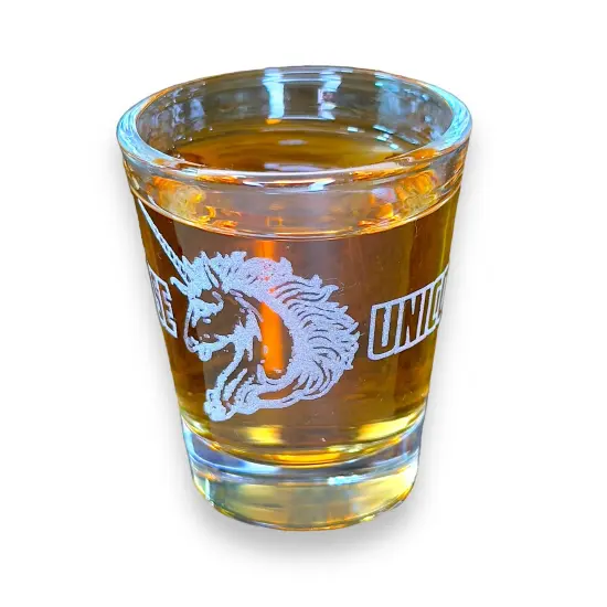 2oz Because Unicorns Shot glass {1}