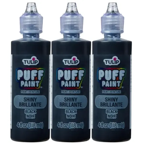 3 Pieces Dimensional Fabric Paint 4 oz Slick Black , 4 Fl Oz (Pack of 3), 3 Count {1}