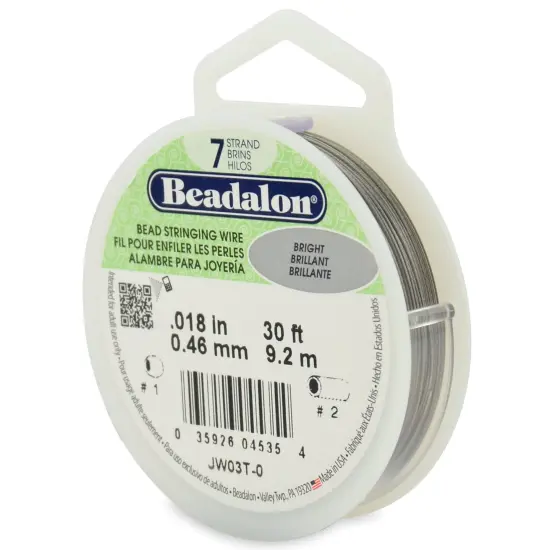 Beadalon Stringing Wire 7-Strand .018"X30'-Bright {1}
