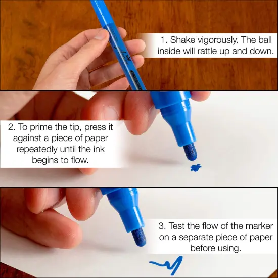 12 Color Paint Pens Acrylic Markers Set | For Rock Painting, Glass, Wood, Porcelain, Ceramic, Fabric, Paper, Kindness Rocks, Mugs, Calligraphy, Unique Arts and Crafts Supplies (Medium Point) {3}