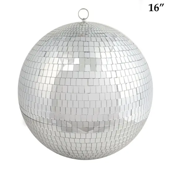 16-Inch wide Foam with Mirror Silver Disco Mirror Ball {1}