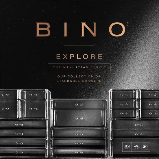 3-Drawer Makeup Organizer, Park Avenue | THE MANHATTAN SERIES | Modular Design Storage Drawers | Vanity Acrylic Organizers | Stackable Storage Bins | Clear Makeup Organizers And Storage {3}