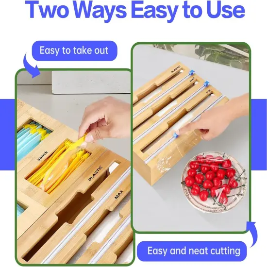 8 in 1 Bamboo Storage Bag & Wrap Organizer {4}