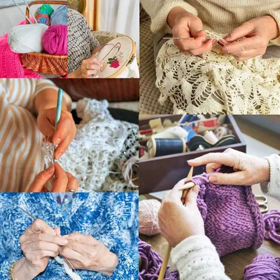 100 Pieces Crochet Hook Set with Yarn Knitting Needles Sewing Tools Full Set Knit Gauge Scissors Stitch Holders Household Tool Kit {4}