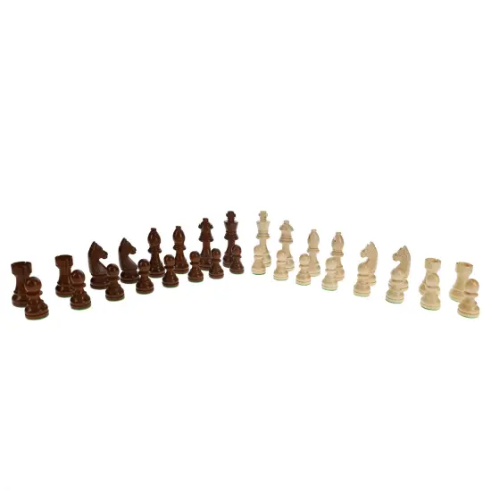 WE Games French Staunton Wood Chess Pieces,Weighted with 3 in. King {2}