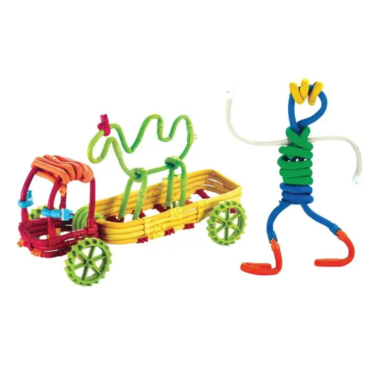 Spaghetteez Spaghetteez Flexible Construction & Building Set - 100 Pieces {3}