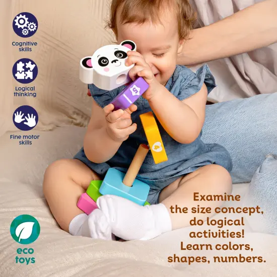 Kids Hits Wooden Stack and Play Panda: Endless Fun in Every Stack! {3}