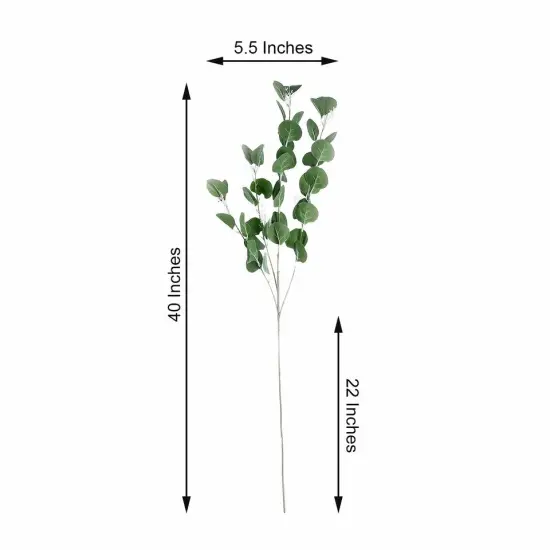 2 Green 40-Inch ARTIFICIAL EUCALYPTUS LEAVES Sprays Stems {2}