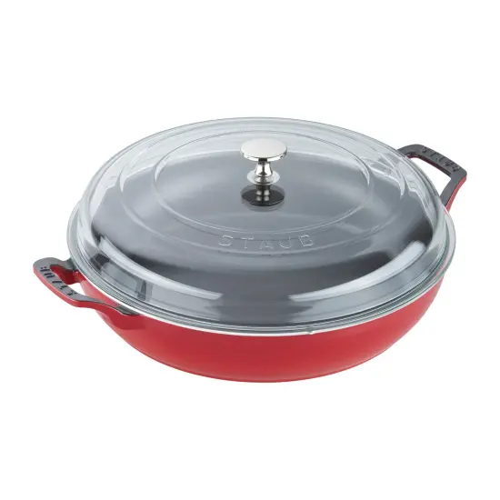 STAUB Cast Iron 3.5-qt Braiser with Glass Lid {2}