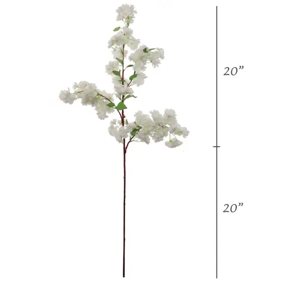 30" White Cherry Blossom Stems - 3-Pack of Lifelike Silk Flowers, Ideal for Bouquets, Centerpieces & Home Decor - Perfect Spring & Wedding Accent - Floral Home by Artificial Flowers {2}