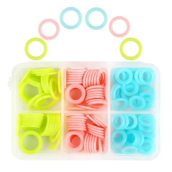 180 Pieces Knit Knitting Random Colored Stitch Markers Rings(S/M/L), Crochet Locking Stitch Markers Knitting Stitch Counter Needle Clip with Storage Box {2}