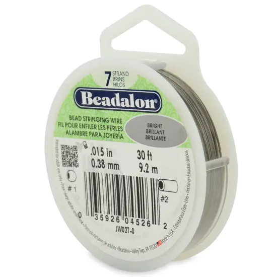 Beadalon Stringing Wire 7-Strand .015"X30'-Bright {1}