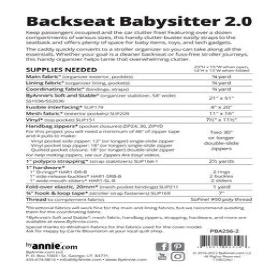 Backseat Babysitter 2.0 by Annie Patterns {2}