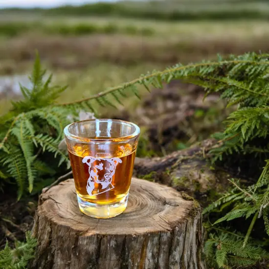 2oz Pit bull dog puppy Shot Glass {6}