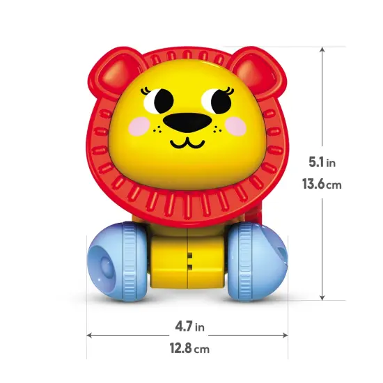 Kids Hits Educational Toddler Push and Pull Toy Lion Yellow {5}