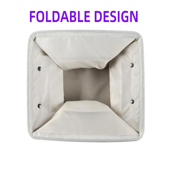 3 Pieces Storage Baskets for Shelves Closet Bins - Large Fabric Rectangle Storage Bin Basket for Organizing Decorative Linen Closet Organization Foldable Clothes Organizer Shelf Cube Totes Containers Boxes {5}