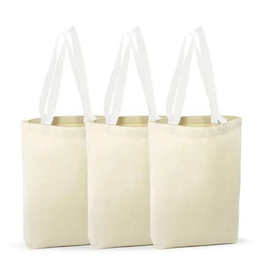 12 Pieces Canvas Tote Bags &ndash; Design Your Own Party Favor Pack Tote Canvas Bags {5}