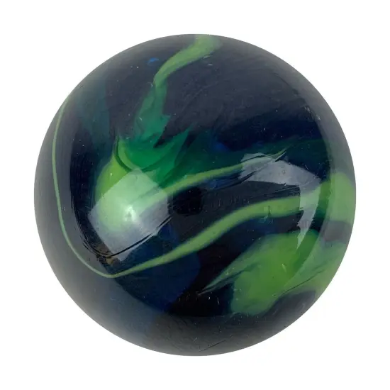 Toe Breaker 50mm (2") SEA TURTLE clear Blue/Green Marbles glass ball HUGE Swirl {2}