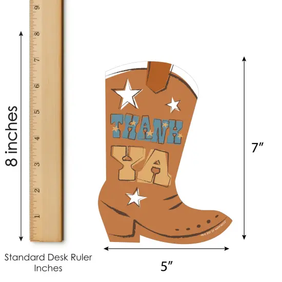 Big Dot of Happiness My First Rodeo - Shaped Thank You Cards - Little Cowboy 1st Birthday Party Thank You Note Cards with Envelopes - Set of 12 {6}