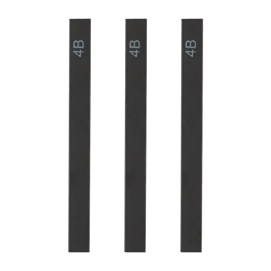 SoHo Urban Artist Compressed Graphite Sticks 4B, Pack of 3 - Premium Graphite Sticks for Drawing - Versatile & Smooth Gliding Artist Graphite - Ideal for Professionals, Students, and Artists {3}