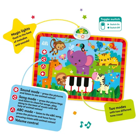 Kids Hits Educational Baby Light andSound Mat Toy Musical Zoo {4}