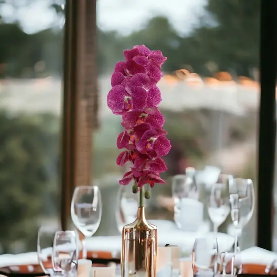 6-Pack: Purple & White Phalaenopsis Orchid Stem, Floral Home by Artificial Flowers {3}