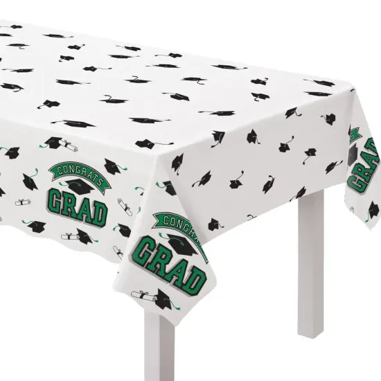 True To Your School Table Cover - Green, 1ct {1}