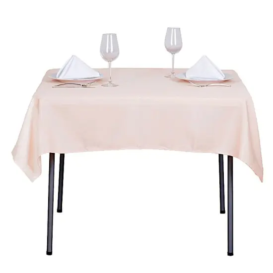 10Pcs Polyester Tablecloth 54 X 54 Inch Blush {1}