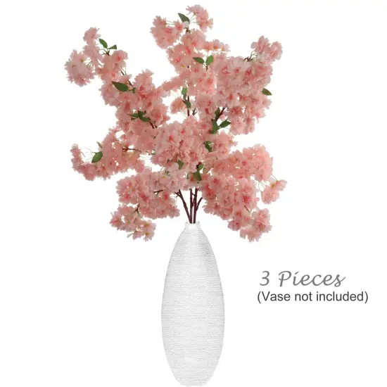 6-Pack 40" Light Pink Cherry Blossom Stems &ndash; Realistic Silk Flowers by Floral Home&reg; {4}