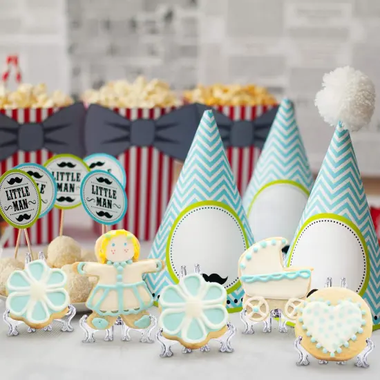 24 Pieces 3/4/5/6 Inch Plastic Easel Plate Holders to Display Stands Picture Easel at Weddings, Home Decoration (Clear) {4}