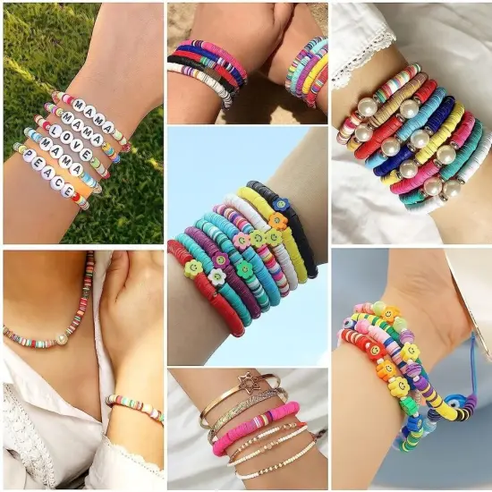 2000 Pcs Clay Flat Beads {3}