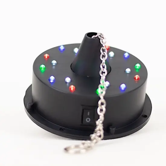 Black Heavy Duty DISCO BALL Rotating Motor 18 LED Lights {2}