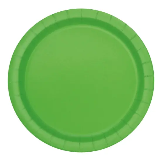 Lime Green Solid Round 9" Dinner Plates, 8ct {1}