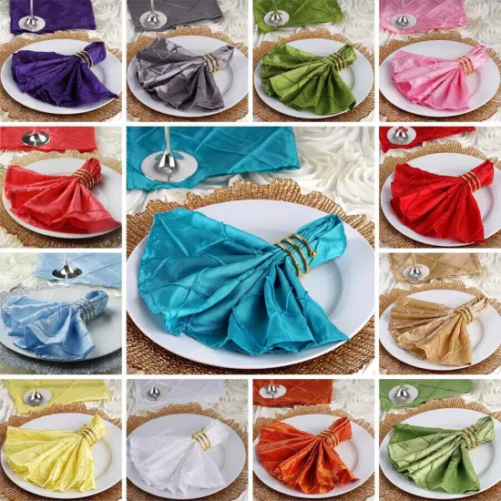 17" Pintuck Taffeta NAPKINS {2}