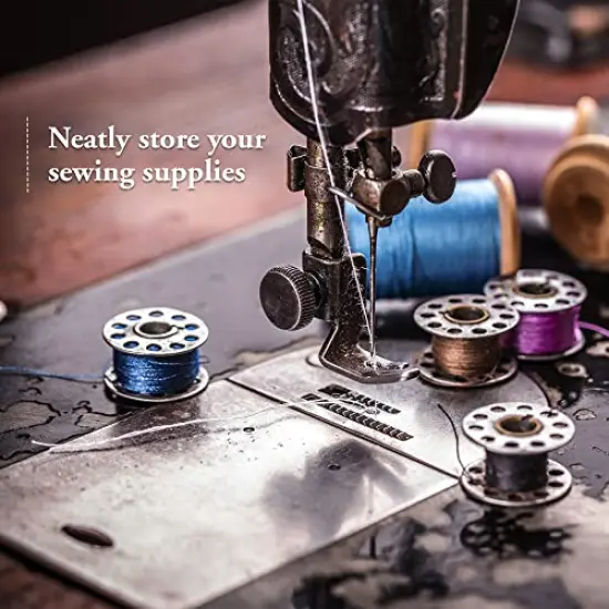 Sewing Machine Bobbin Organizer - Holds 20+ Bobbins - Red {4}