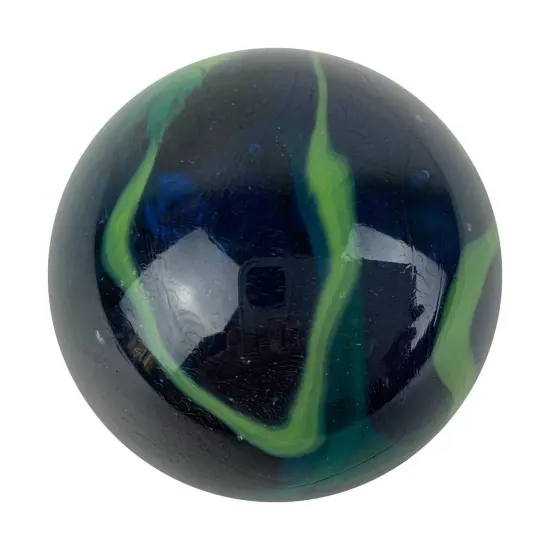 Toe Breaker 50mm (2") SEA TURTLE clear Blue/Green Marbles glass ball HUGE Swirl {1}