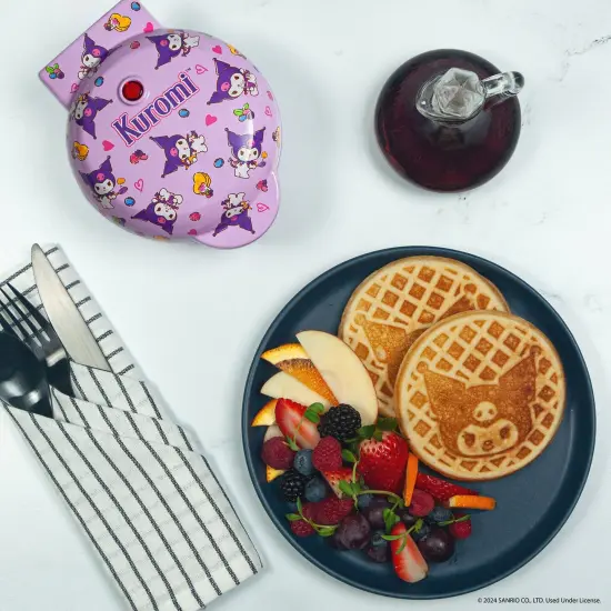 Uncanny Brands Hello Kitty Kuromi Mini Waffle Maker {1}