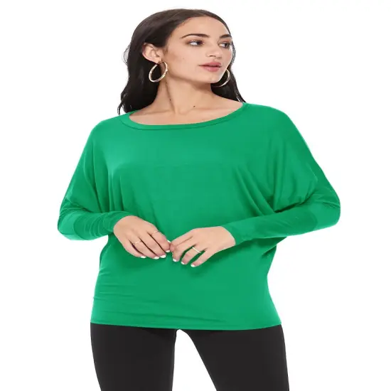Dolman Top Soft Solid Jersey Knit | RADYAN&reg; Aqua {7}