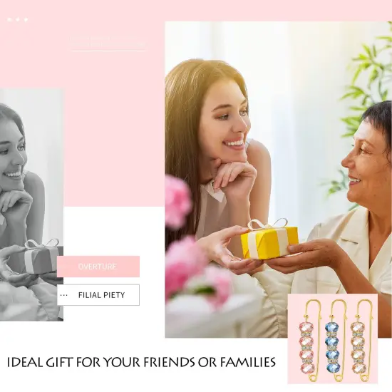 50 PCS Pearl Brooch Pins Sweater Shawl Clips Decorative Safety Pin Hijab Pins Faux Pearl Rhinestones Collar Safety Pin for Women Girls Clothing Dresses Decoration Accessories with Storage Tank {3}