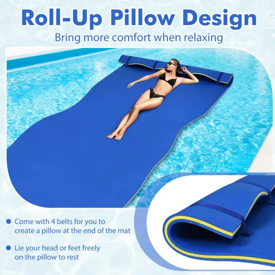 3 Layer Floating Water Pad Foam Mat Blue {5}