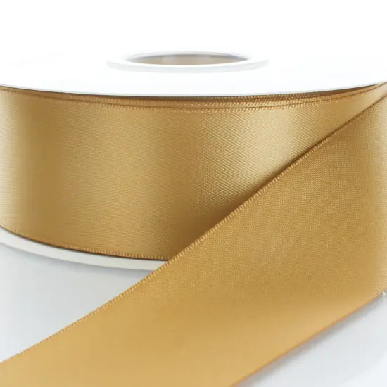 1.5" Double Faced Satin Ribbon Antique Gold {1}