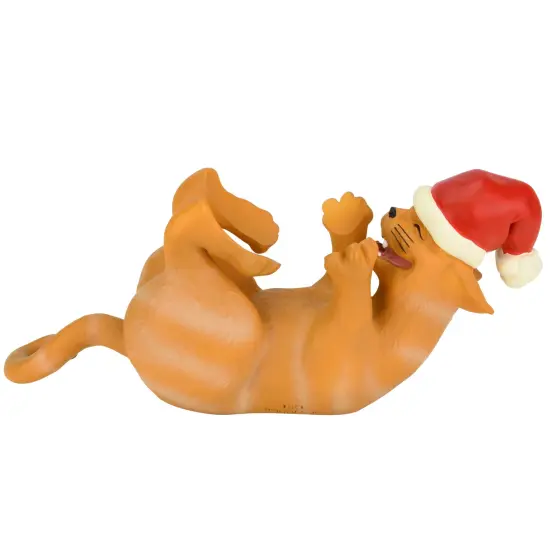 Tree Buddees Black or Orange Cat Yarn Holder / Christmas Ornament Display Holder 10" x 4.5" Orange cat {3}