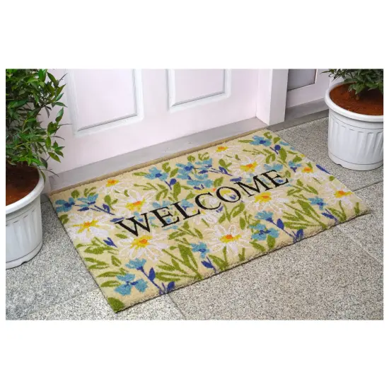Field of Daisy Welcome Doormat {5}