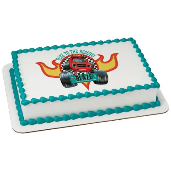 Blaze and the Monster Machines&trade; Ride to the Rescue! Edible Cake Topper Image 1/4 sheet {1}