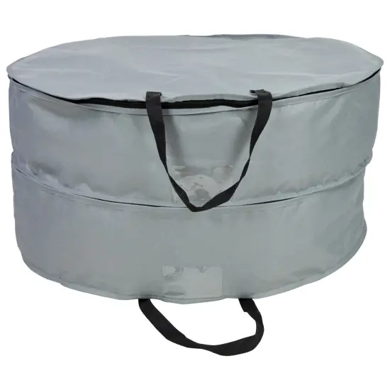 Northlight 30" Gray Multi-Seasonal Double Wreath Storage Bag {1}