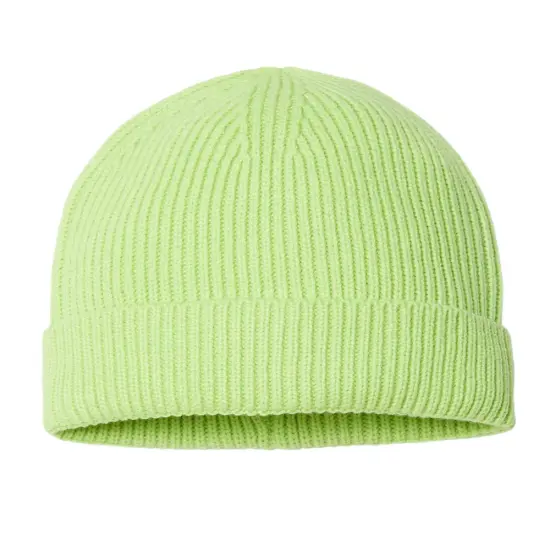 Atlantis Headwear&reg; Sustainable Fine Rib Cuffed Beanie Acid green {1}