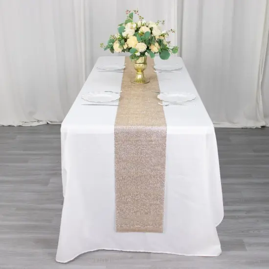 Crystal Rhinestone Table Runner Champagne {2}