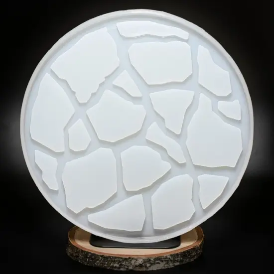 Handmade 12 inch Geode Agate Tray Silicone Mold {2}