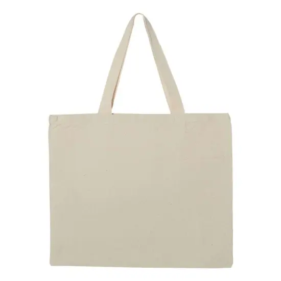 Q-Tees&reg; Promotional Tote Heavy Cotton Canvas Natural {1}
