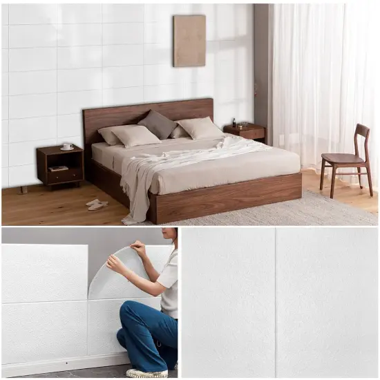 Self-Adhesive 3D Foam Stone Bricks or Wood Grain Wall Panels {1}